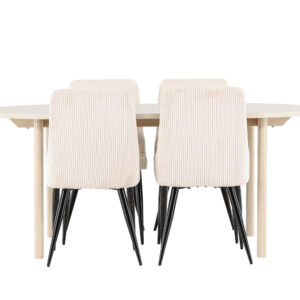 Andy, Leone – Ensemble repas ovale – Blanchi
