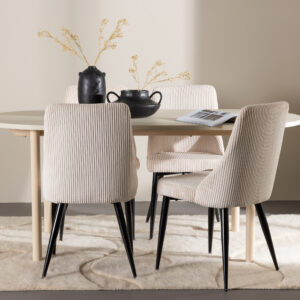 Andy, Leone – Ensemble repas ovale – Blanchi