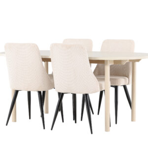 Andy, Leone – Ensemble repas ovale – Blanchi