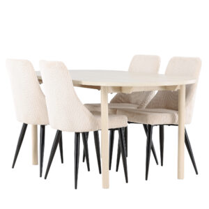 Andy, Leone – Ensemble repas ovale – Blanchi