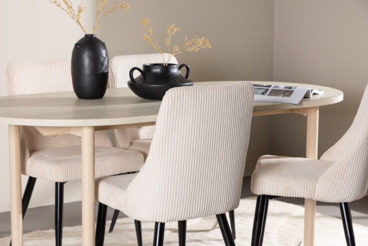 Andy, Leone – Ensemble repas ovale – Blanchi