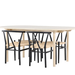 Andy, Alfons – Ensemble repas ovale – Blanchi