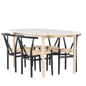 Andy, Alfons – Ensemble repas ovale – Blanchi