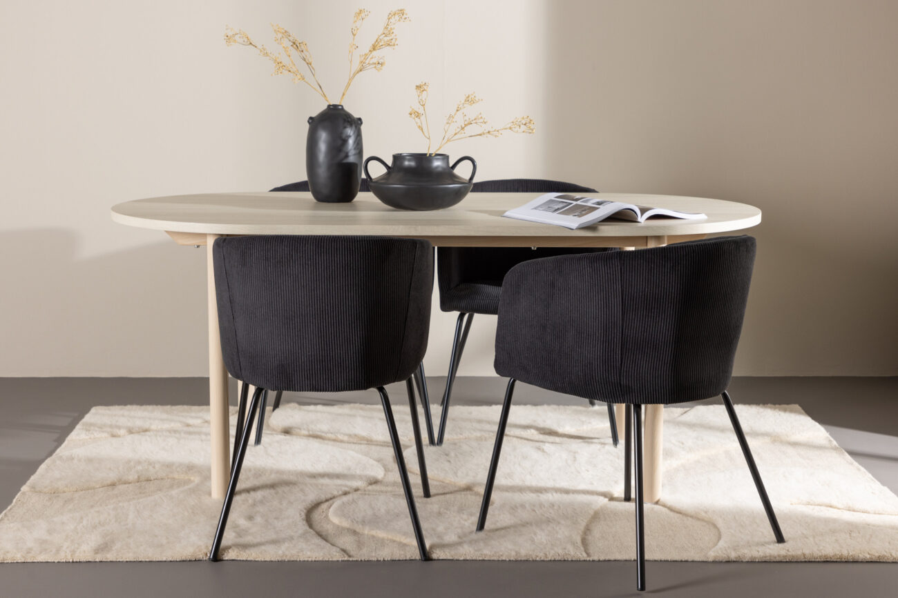 Andy, Berit – Ensemble repas ovale – Blanchi