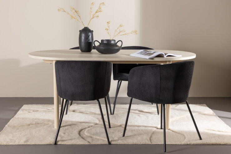 Andy, Berit – Ensemble repas ovale – Blanchi