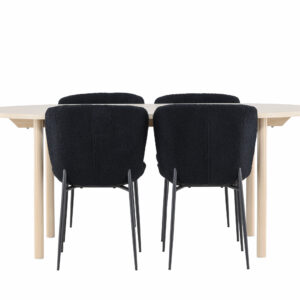 Andy, Modesto – Ensemble repas ovale – Blanchi