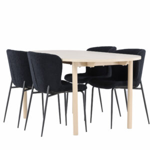 Andy, Modesto – Ensemble repas ovale – Blanchi