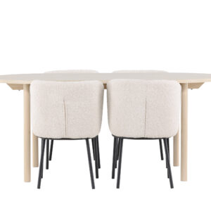 Andy, Agnes – Ensemble repas ovale – Blanchi