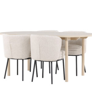 Andy, Agnes – Ensemble repas ovale – Blanchi