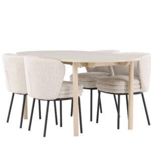 Andy, Agnes – Ensemble repas ovale – Blanchi