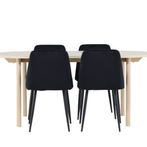 Andy, Night – Ensemble repas ovale – Blanchi