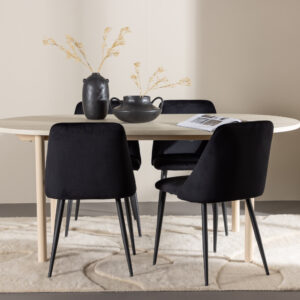 Andy, Night – Ensemble repas ovale – Blanchi