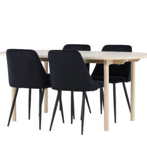 Andy, Night – Ensemble repas ovale – Blanchi