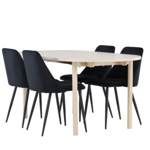Andy, Night – Ensemble repas ovale – Blanchi
