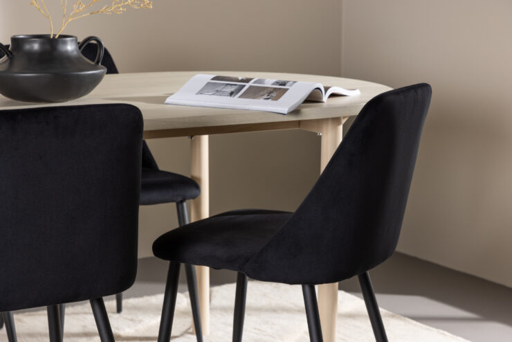 Andy, Night – Ensemble repas ovale – Blanchi