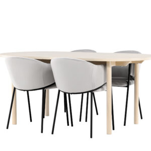 Andy, Evelina – Ensemble repas ovale – Blanchi