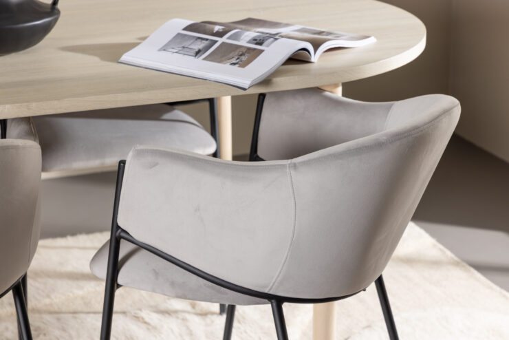 Andy, Evelina – Ensemble repas ovale – Blanchi