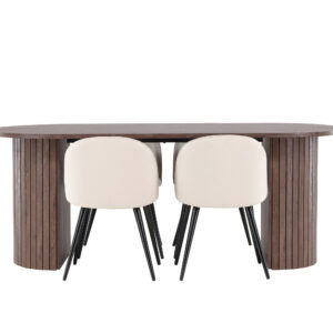 Härön, Velvet – Ensemble repas ovale – Moka