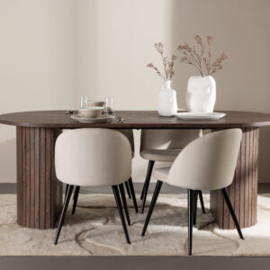 Härön, Velvet – Ensemble repas ovale – Moka