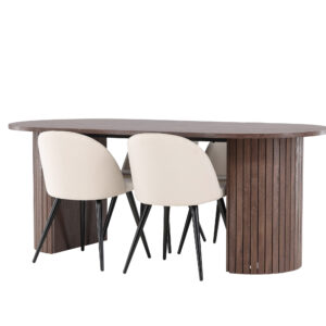 Härön, Velvet – Ensemble repas ovale – Moka