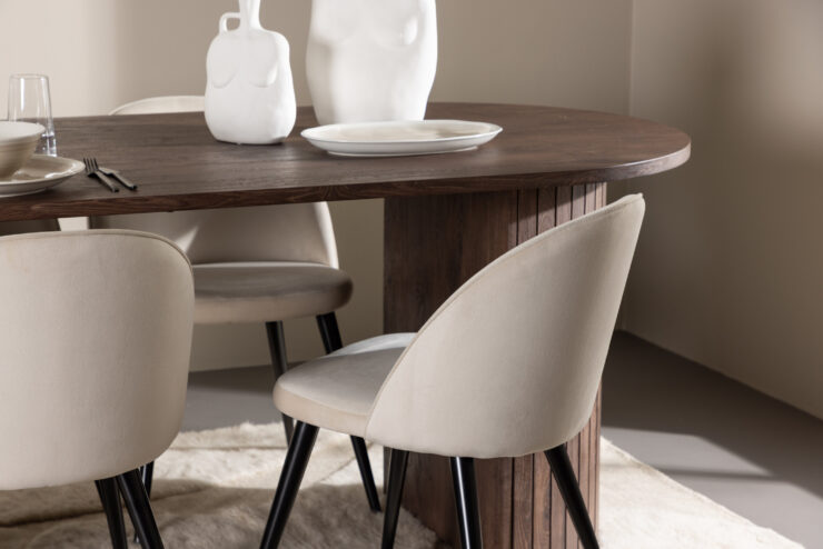 Härön, Velvet – Ensemble repas ovale – Moka