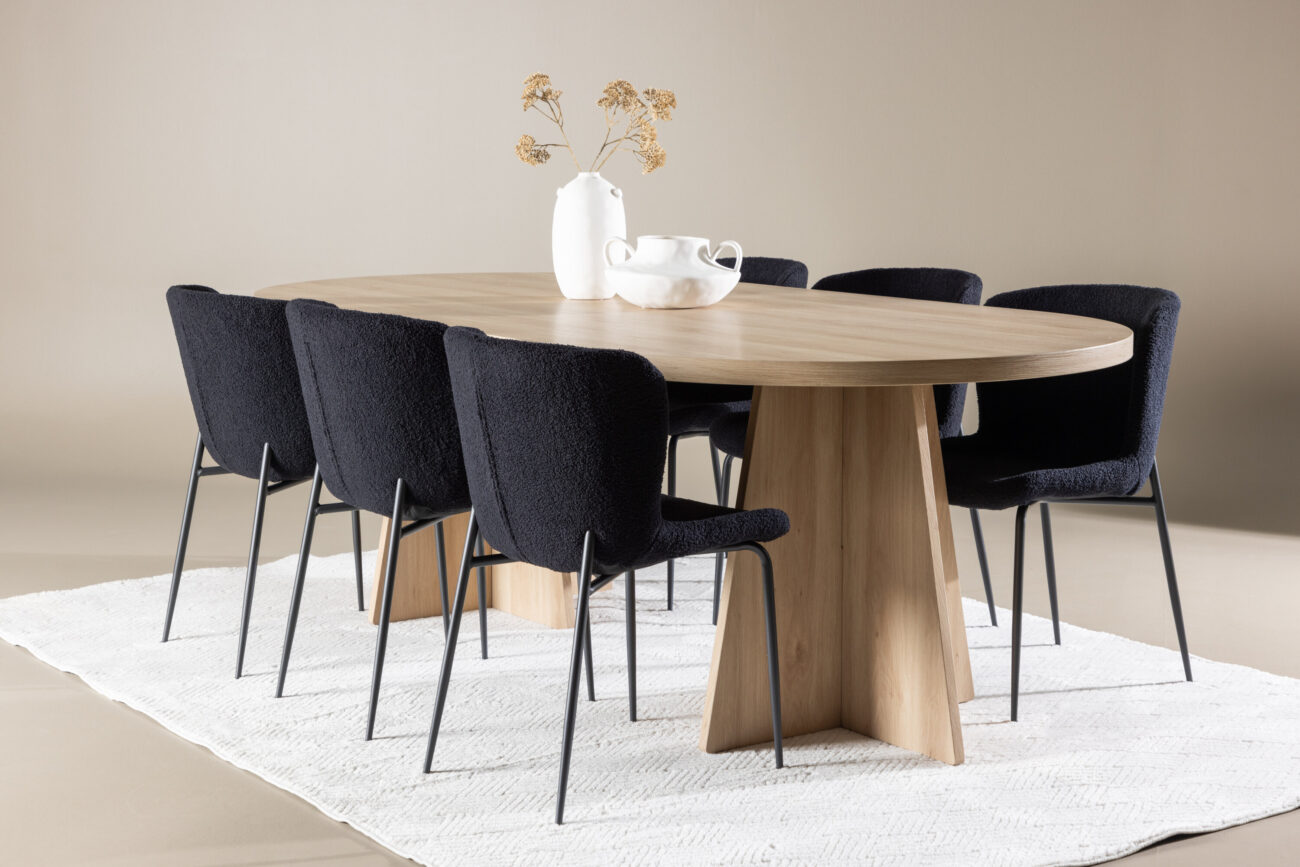 Bootcut, Modesto – Ensemble repas ovale – Naturel