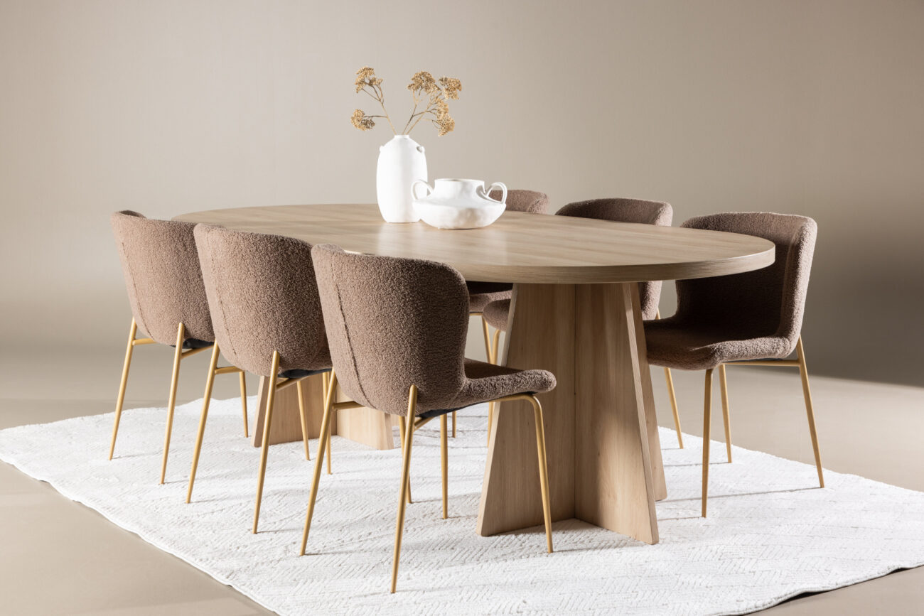 Bootcut, Modesto – Ensemble repas ovale – Naturel
