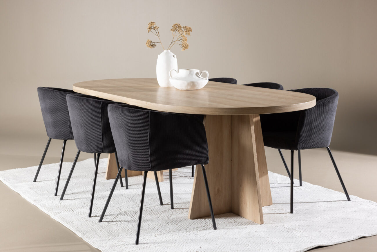 Bootcut, Berit – Ensemble repas ovale – Naturel