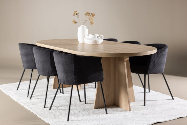 Bootcut, Berit – Ensemble repas ovale – Naturel