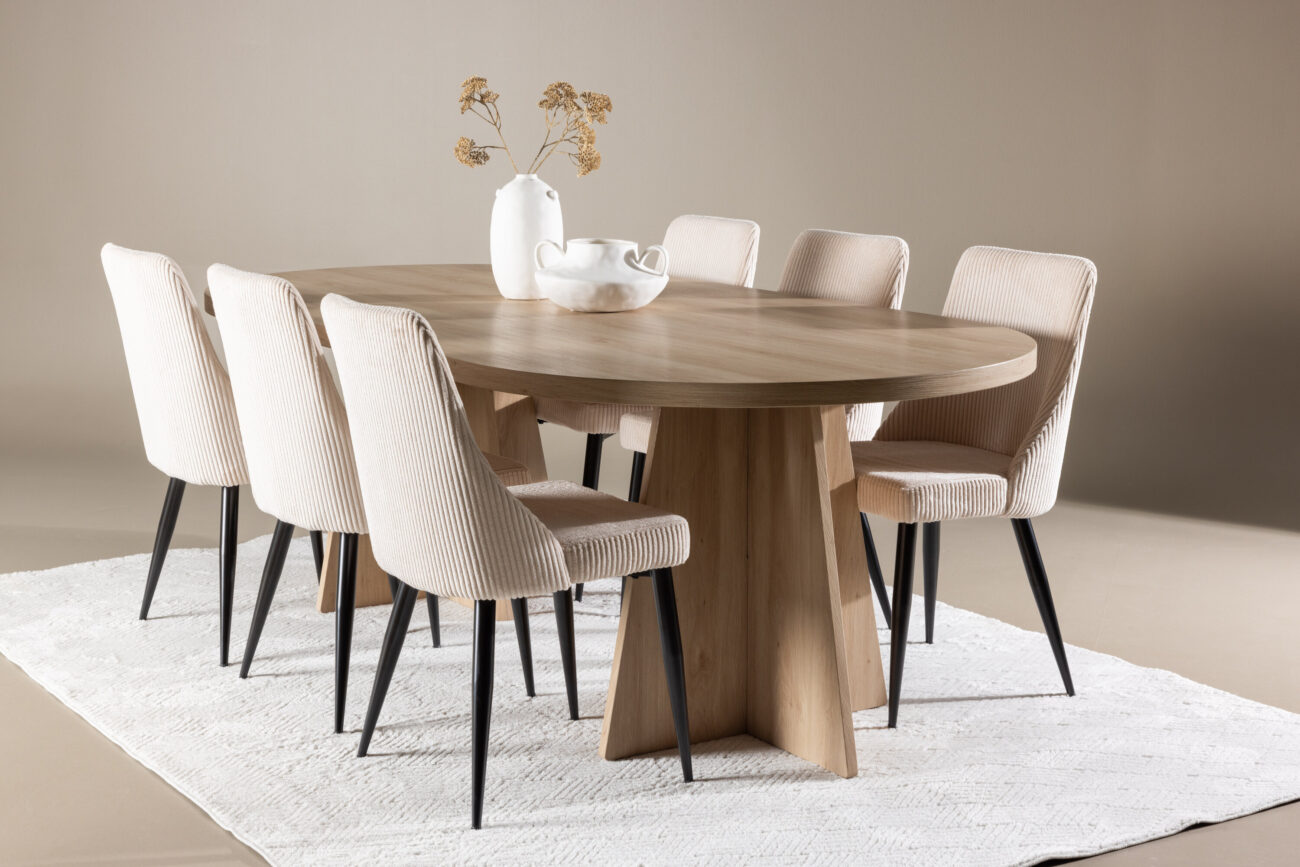 Bootcut, Leone – Ensemble repas ovale – Naturel