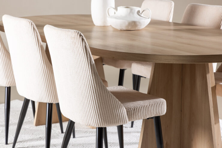 Bootcut, Leone – Ensemble repas ovale – Naturel