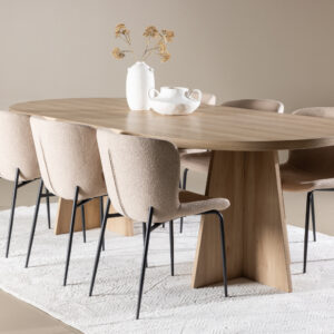 Bootcut, Modesto – Ensemble repas ovale – Naturel