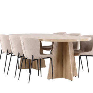 Bootcut, Modesto – Ensemble repas ovale – Naturel