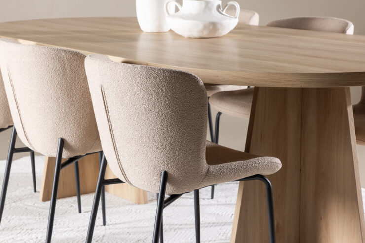 Bootcut, Modesto – Ensemble repas ovale – Naturel
