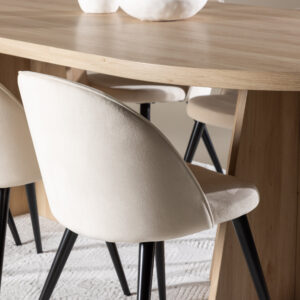Bootcut, Velvet – Ensemble repas ovale – Naturel