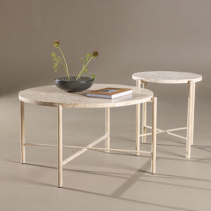 Sandhamn – Table basse – Beige – ø70 ø40 cm