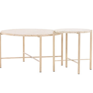Sandhamn – Table basse – Beige – ø70 ø40 cm