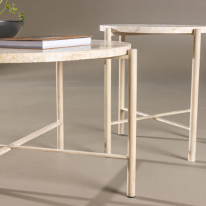 Sandhamn – Table basse – Beige – ø70 ø40 cm