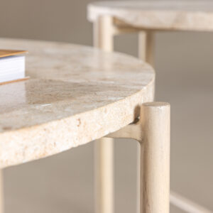 Sandhamn – Table basse – Beige – ø70 ø40 cm