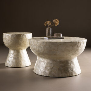 Sandön – Table basse – Gris clair – ø70 ø40 cm