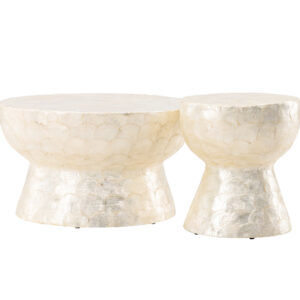 Sandön – Table basse – Gris clair – ø70 ø40 cm