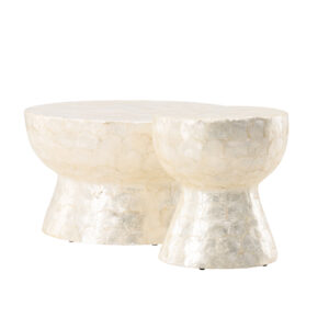 Sandön – Table basse – Gris clair – ø70 ø40 cm