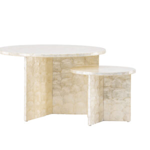 Smögen – Table basse – Gris clair – ø70 ø40 cm
