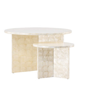 Smögen – Table basse – Gris clair – ø70 ø40 cm