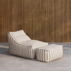Redang – Fauteuil lounge – Beige, Blanc