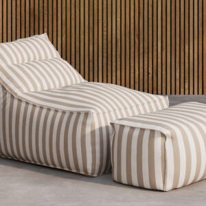 Redang – Fauteuil lounge – Beige, Blanc