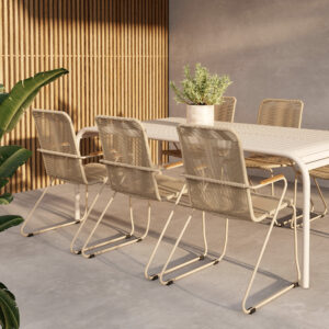 Borneo, Bois – Ensemble repas – Beige