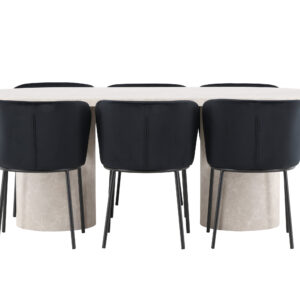 Narvik, Edina – Ensemble repas ovale – Beige