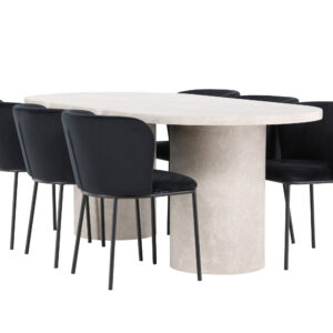 Narvik, Edina – Ensemble repas ovale – Beige