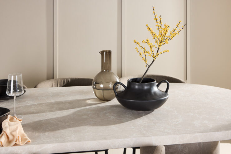 Narvik, Edina – Ensemble repas ovale – Beige